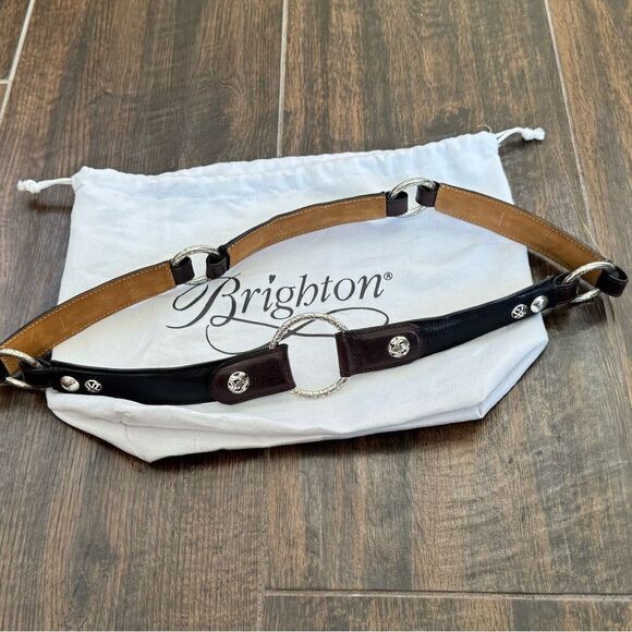 Brighton Black & Brown Leather Concho Circle Belt – B60209 main image 4
